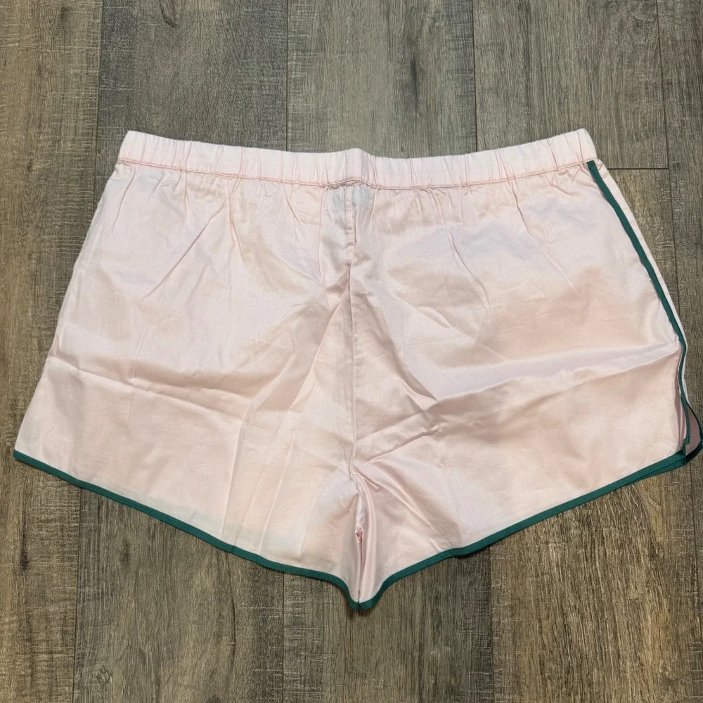 New Lake Pajamas Colorblock Tank Set in Guava XXL Pink‎ Cotton Poplin Shorts
